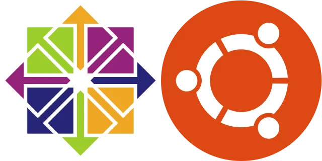 CentOS and Ubuntu logos